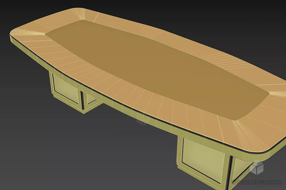 Meeting Table Oval Table 3d model 2
