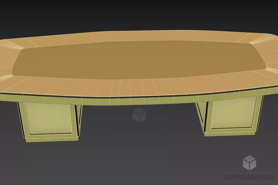 Meeting Table Oval Table 3d model 3