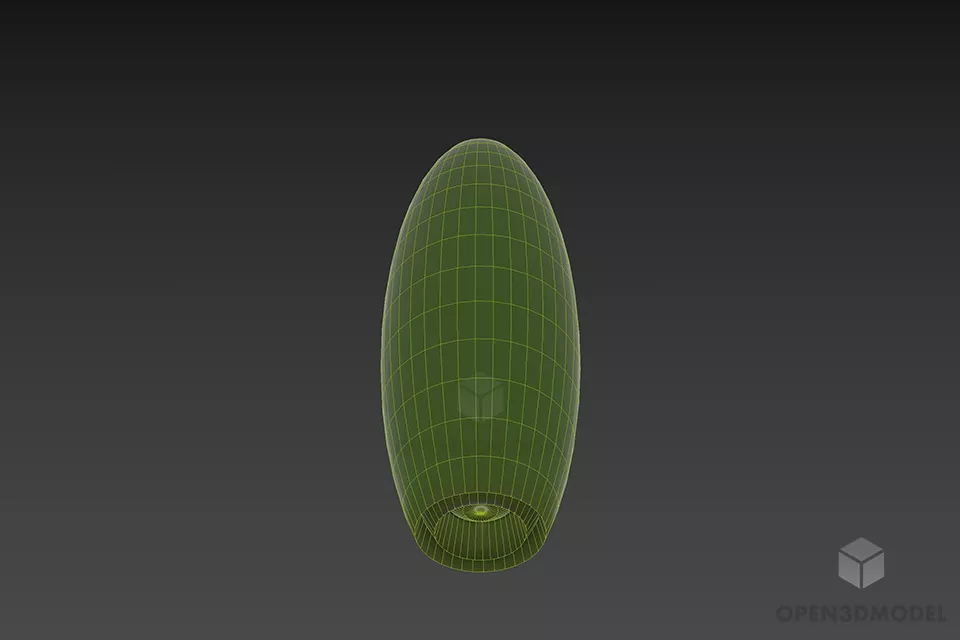 Green Ceramic Vase Pot 3d model 2