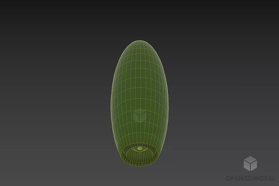Green Ceramic Vase Pot 3d model 3