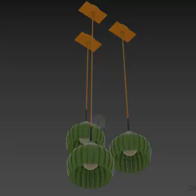 Pendant Lamp Sylcom Three Shade 3d model