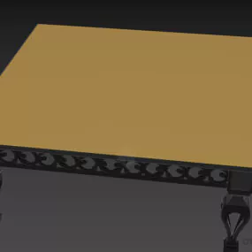 Wood Square Coffee Table Jumbo 3d model
