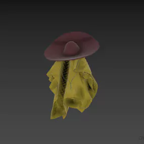 Mexican Sombrero Hat 3d model