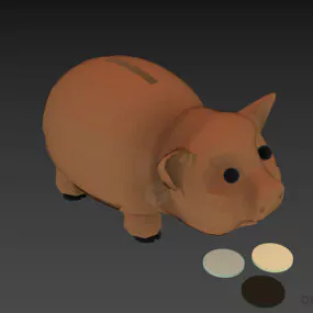 Pig Money Box 3d model
