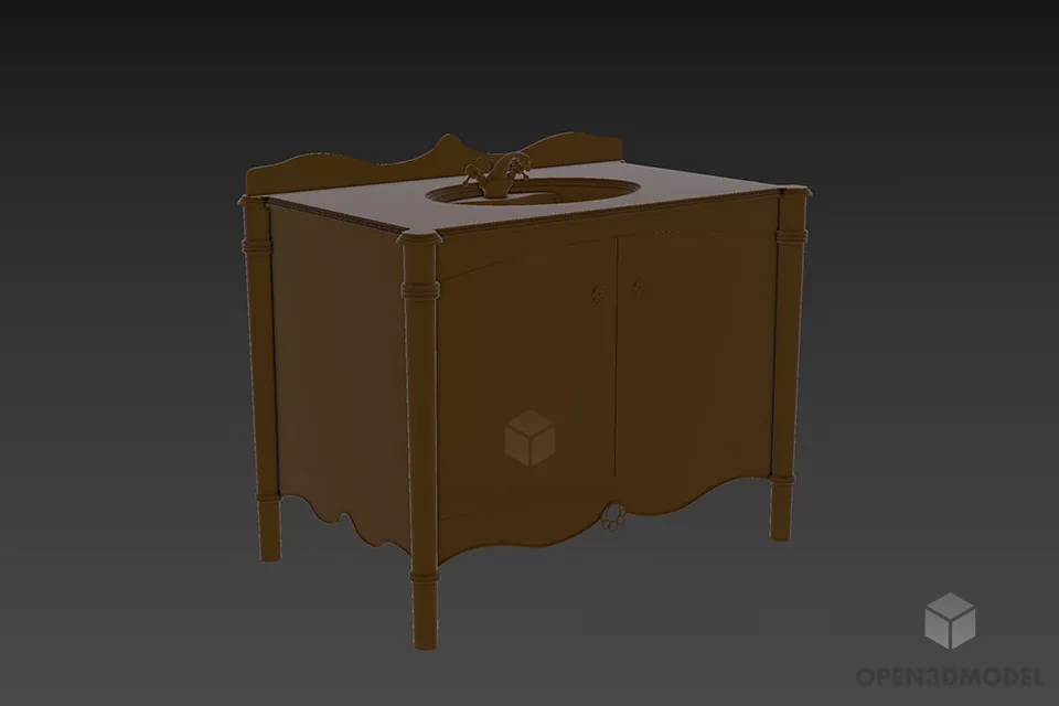 Brush Stand Sanitary 3d model