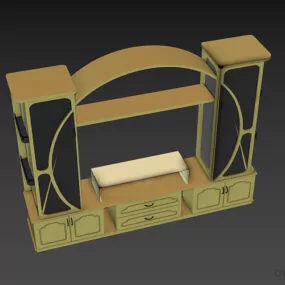 Living Room Rack Showcase Cabinet 3d model