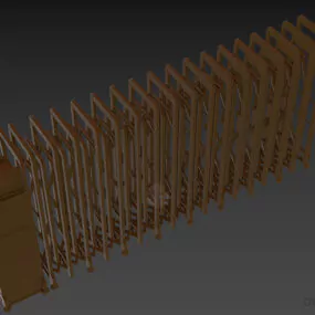 Iron Stack Gate Frame 3d model
