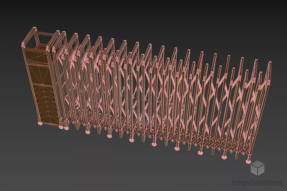 Iron Stack Gate Frame 3d model 3