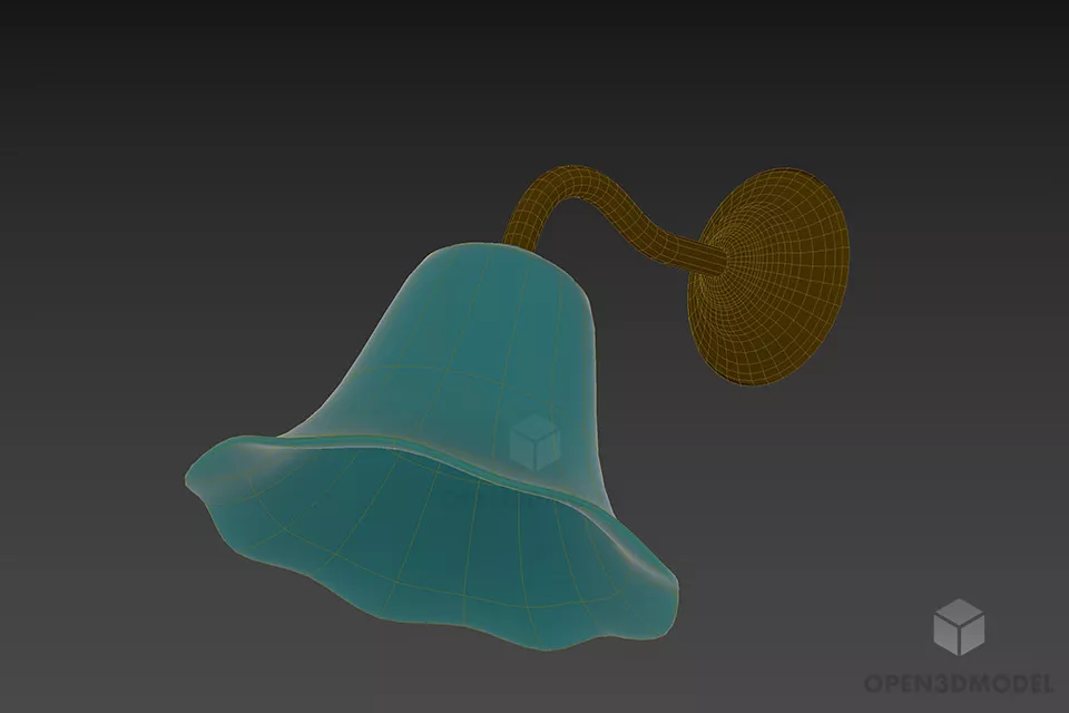 Sconce Lamp Bell Shade 3d model 2