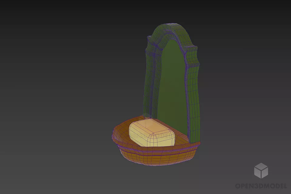 Plastic Soap Holder 3d model 2