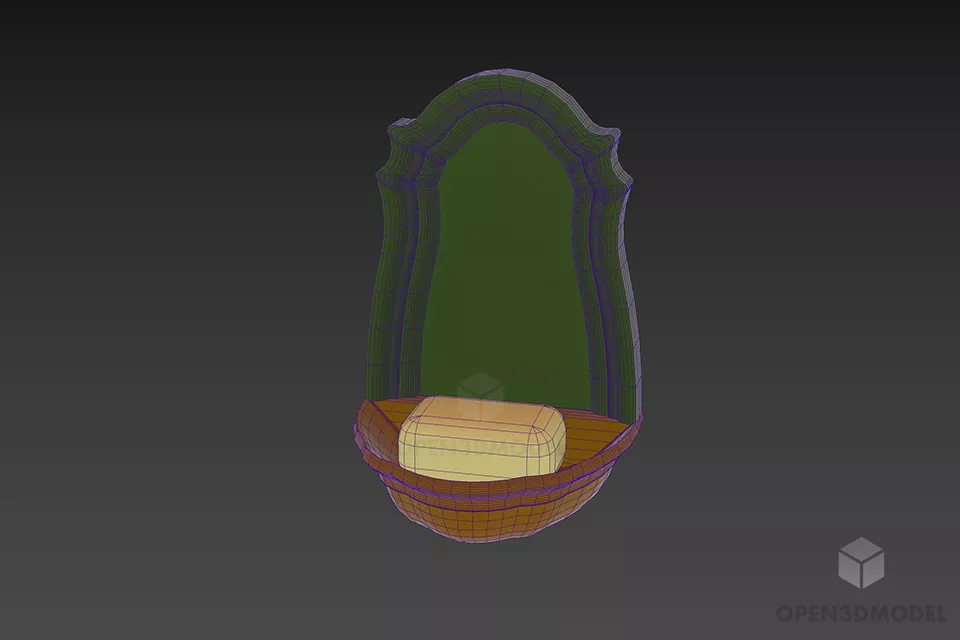 Plastic Soap Holder 3d model 3