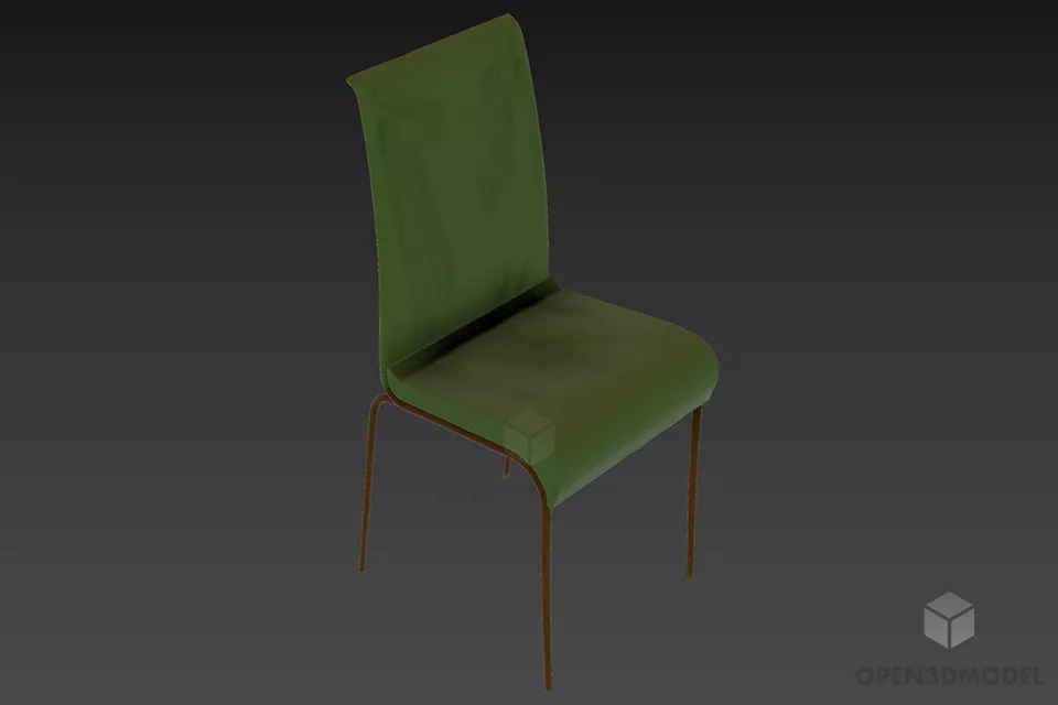Chair Furniture Sedia, Oval Back Shape 3d model