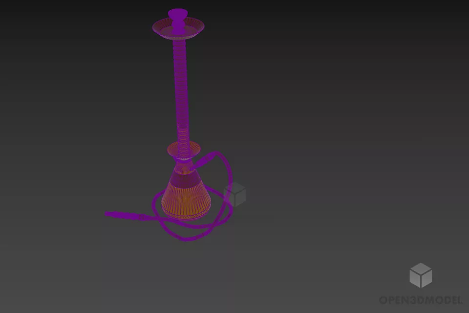 Bronze Hookah 3d model 2