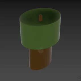 Oval Blur Shade Lamp With Stand 3d model