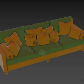 Upholstered Sofa Regency 3d model