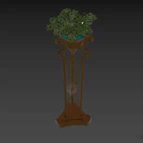 Flower Pot Rack Stand 3d model