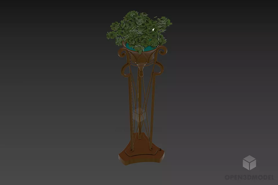 Flower Pot Camomile 3d model