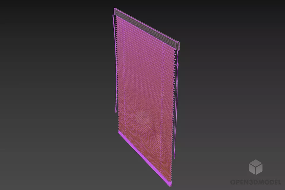 Window Roll Curtain Plastic Material 3d model 2