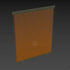 Window Roll Curtain Plastic Material 3d model