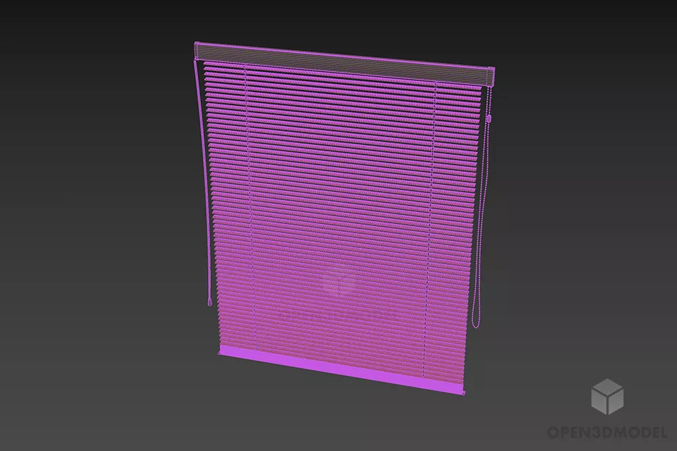Window Roll Curtain Plastic Material 3d model 3