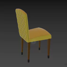 Restaurant Chair Fendi, Tufted Back Chair 3d model