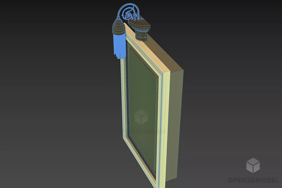 Picture Frame With Led Top 3d model 2