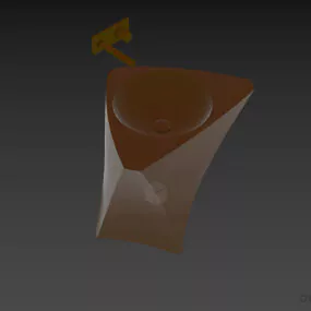 Solid Stone Sink Bagno 3d model