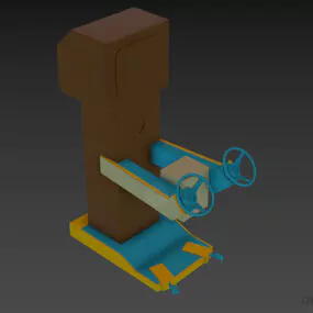 Racing Game Machine With Lcd 3d model