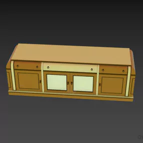 Boutique Locker Carved Edge 3d model