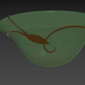 Glass Sconce Lamp Half Cone Shade 3d model