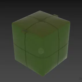 Leather Cube Seat Barry 3d model