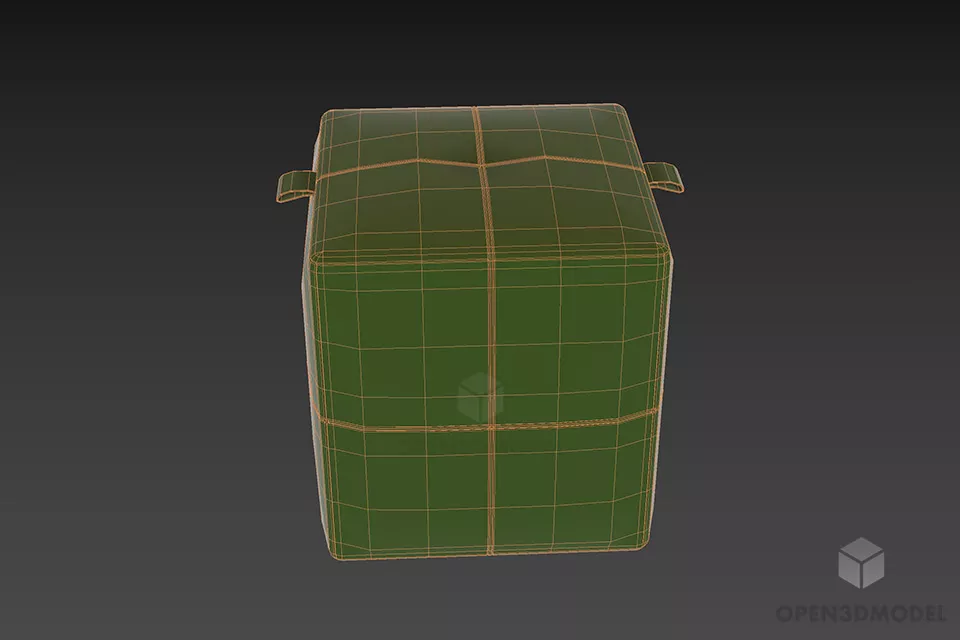 Leather Cube Seat Barry 3d model 3