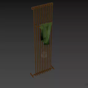 Radiator Cover With Towel Hanger Rail 3d model