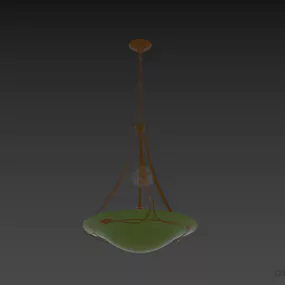 Hanging Pendant Lamp Boutique With Chain 3d model