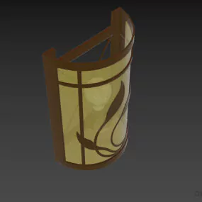 Antique Bronze Frame Sconce 3d model