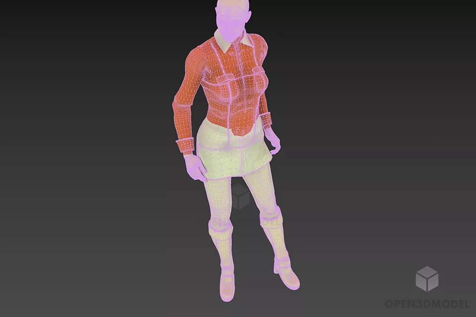 Female Mannequin In Sport Fashion 3d model 2