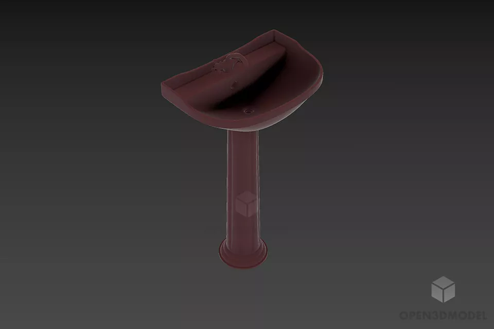 Household Sink Ceramic 3d model