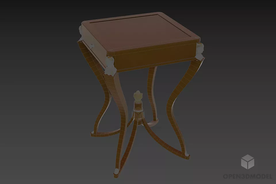 Boutique Stool Table Armandor 3d model 2