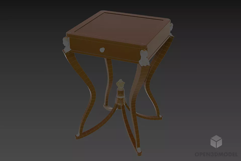 Boutique Stool Table Armandor 3d model 3