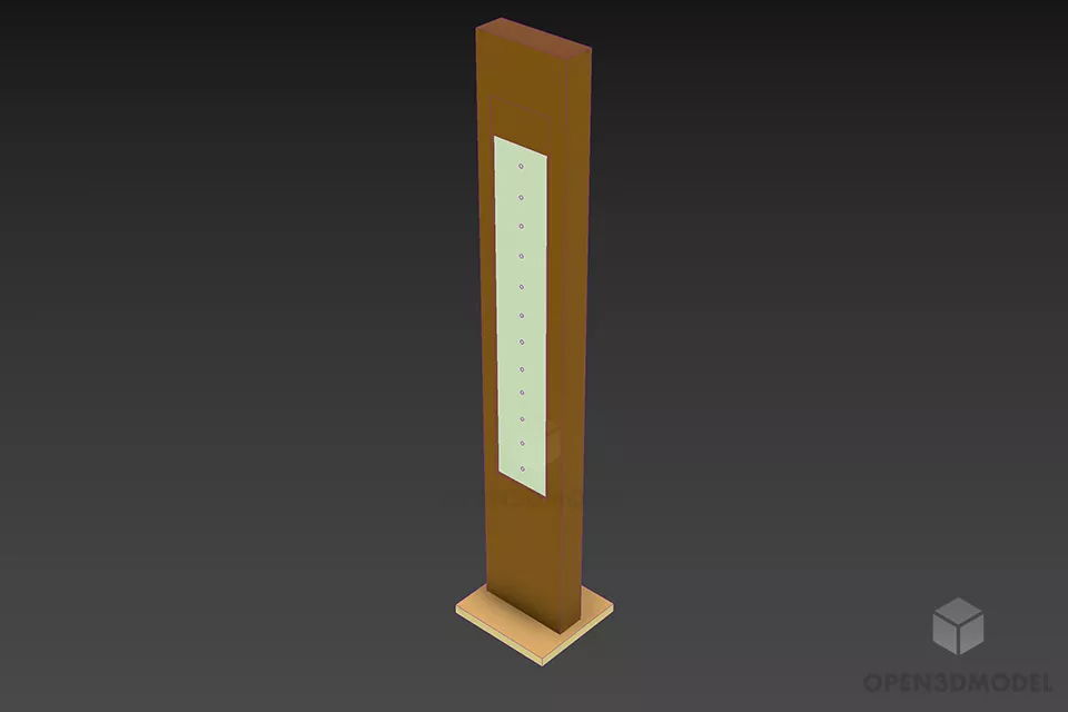 Sport Rack With Vertical Shelf 3d model 2