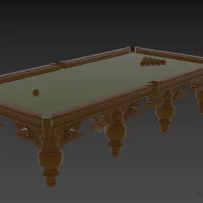 Antique Billiards Table 3d model