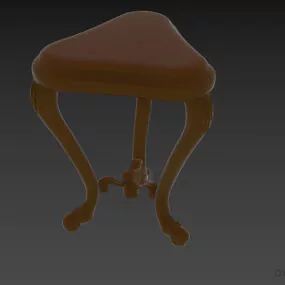 Carved Antique Table Angelo 3d model