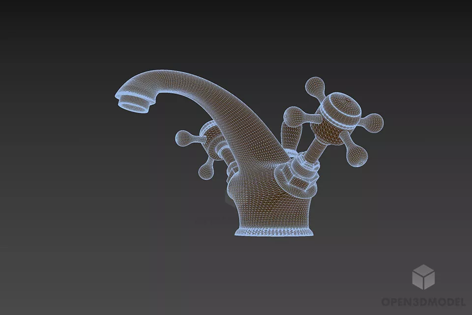 Bathroom Faucet Victoria 3d model 2