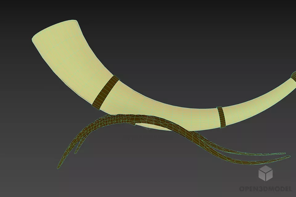 Horn On Stand Decorative Tableware 3d model 3