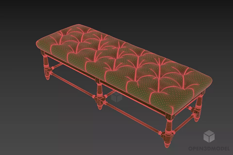Tufted Seat Shenandoah 3d model 2