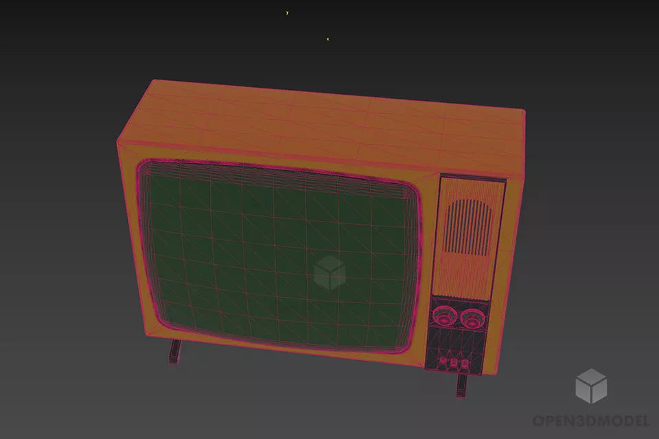 Crt Tv Retro 3d model 3