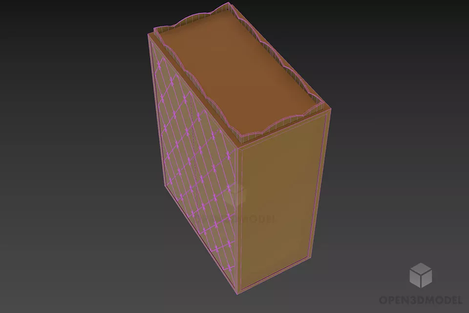 Boutique Locker Barbara 3d model 2