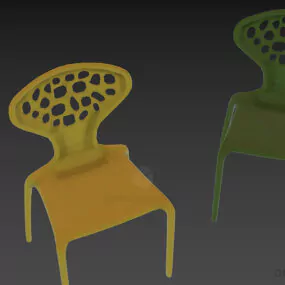 Carved Plastic Chair Moroso 3d model