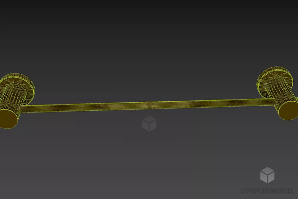 Inox Bar Holder 3d model 3