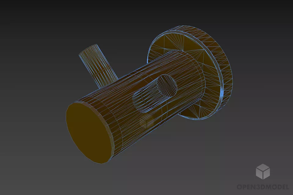 Wall Tap Mixer 3d model 2